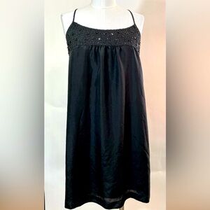 Eileen Fisher Silk Sequined Slip Dress